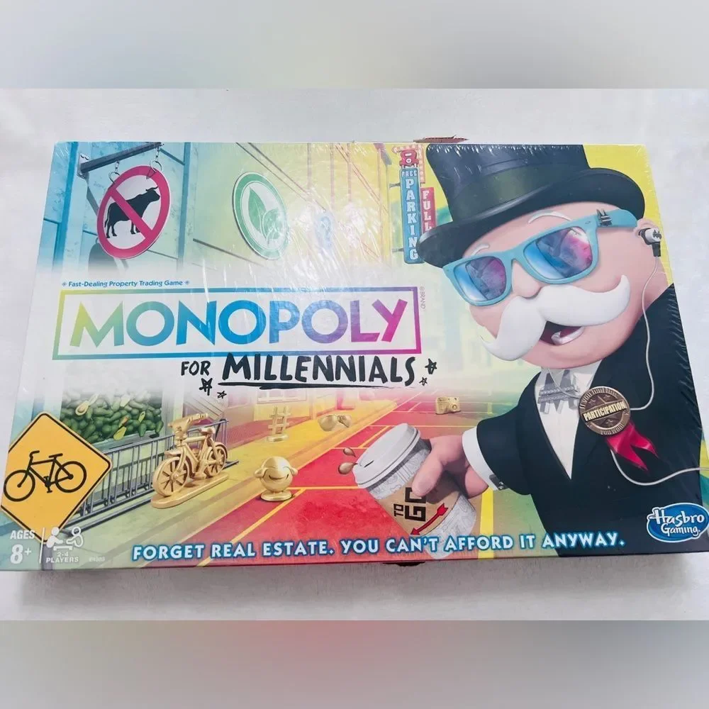 Monopoly for Millennials Board Game Hasbro New Sealed